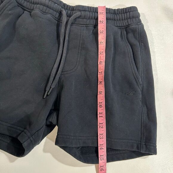 Hollister Women’s Small Black Fleece Sweat Shorts Soft Cozy Drawstring Lounge Sh - Picture 6 of 7